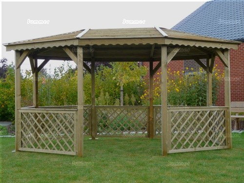 Octagonal wooden gazebo - octagonal,