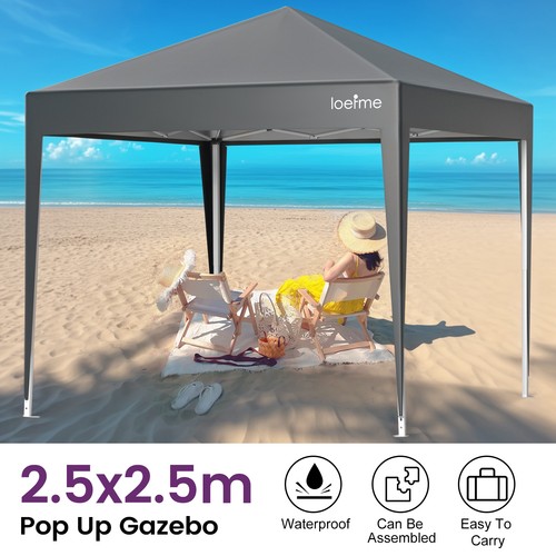 5x2 pop gazebo steel - 2.5x2.5m, up