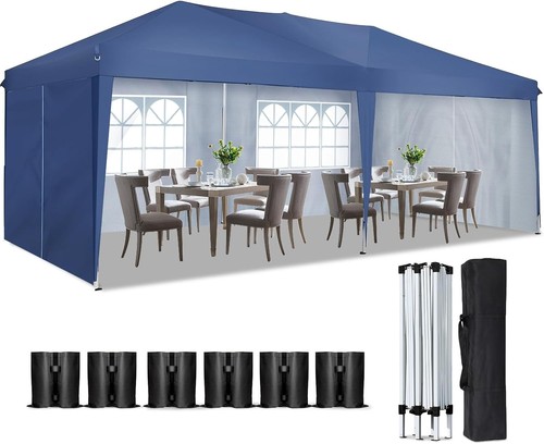 3x6m gazebo with sides - ,
